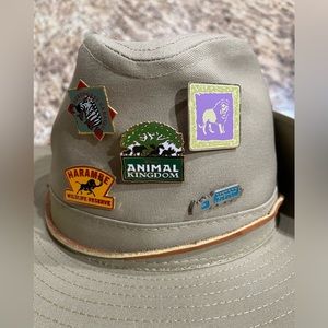Walt Disney Animal Kingdom Safari Hat with Pins